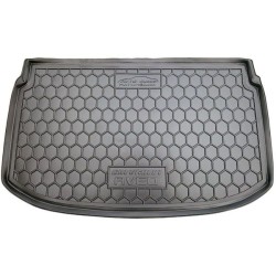 Килимок в багажник Chevrolet Aveo 2012- хетчбек, верхня полиця гумовий, чорний (AVTO-Gumm)