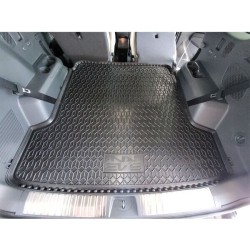 Килимок в багажник Kia EV9 2024- 6 місць, великий гумовий, чорний (AVTO-Gumm)