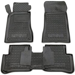 Килимки в салон Mercedes C (W203) 2000-2006 RWD гумові, чорні (AVTO-Gumm)