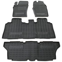 Килимки в салон Toyota Previa 2000-2006 6/7 місць (3 ряди) гумові, чорні (AVTO-Gumm)