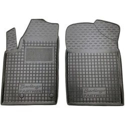 Килимки передні Peugeot Partner Origin 1998- гумові, чорні (AVTO-Gumm)