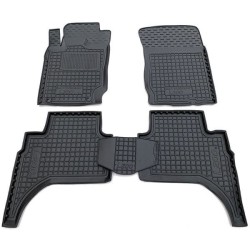Килимки в салон Mitsubishi L200 2016-2023 Invite гумові, чорні (AVTO-Gumm)