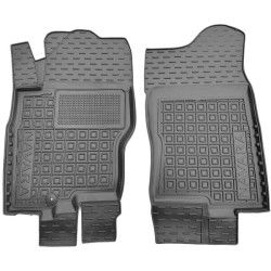 Килимки передні Nissan Navara Double Cab 2010- гумові, чорні (AVTO-Gumm)