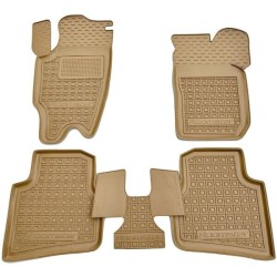 Килимки в салон Skoda Roomster 2006- гумові, бежеві (AVTO-Gumm)