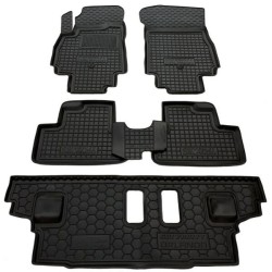 Килимки в салон Chevrolet Orlando 2011- 7 місць (3 ряди) гумові, чорні (AVTO-Gumm)