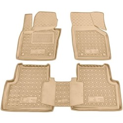 Килимки в салон Audi Q3 2011-2019 гумові, бежеві (AVTO-Gumm)