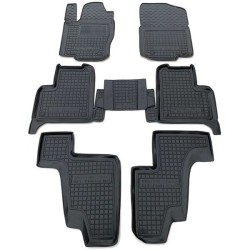 Килимки в салон Mercedes GL (X166) 2012-/GLS 2014- 7 місць (3 ряди) гумові, чорні (AVTO-Gumm)