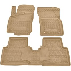 Килимки в салон Volkswagen Tiguan 2016-2023 гумові, бежеві (AVTO-Gumm)
