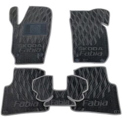 Текстильні килимки в салон Skoda Fabia 2 2007-2015 (V) сірі AVTO-Tex