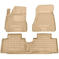 Килимки в салон Hyundai Tucson 2004- гумові, бежеві (AVTO-Gumm)