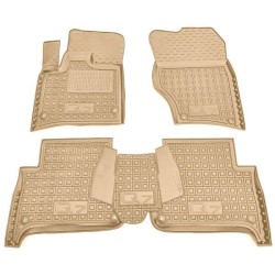 Килимки в салон Audi Q7 2005-2015 гумові, бежеві (AVTO-Gumm)