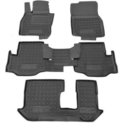 Килимки в салон Mazda CX-90 2023- 8 місць (3 ряди) гумові, чорні (AVTO-Gumm)