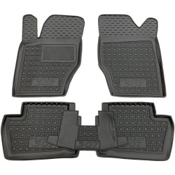 Килимки в салон Peugeot 307 2001-2011 5 дверей гумові, чорні (AVTO-Gumm)
