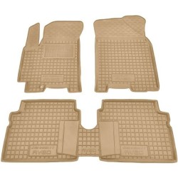 Килимки в салон Chevrolet Aveo 2006-2012 гумові, бежеві (AVTO-Gumm)