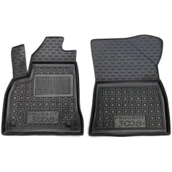 Килимки передні Peugeot 3008 2010-2016 гумові, чорні (AVTO-Gumm)