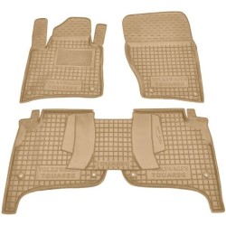 Килимки в салон Volkswagen Touareg 2010-2017 гумові, бежеві (AVTO-Gumm)