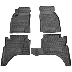 Килимки в салон Mitsubishi L200 Double Cab 1996-2006 гумові, чорні (AVTO-Gumm)