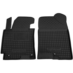 Килимки передні Hyundai Elantra 2014-2015 (MD), рестайлінг гумові, чорні (AVTO-Gumm)