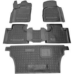 Килимки в салон Dodge Durango 3 2010- 7 місць (3 ряди) гумові, чорні (AVTO-Gumm)