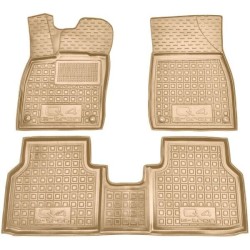 Килимки в салон Audi Q4 e-tron 2021- гумові, бежеві (AVTO-Gumm)