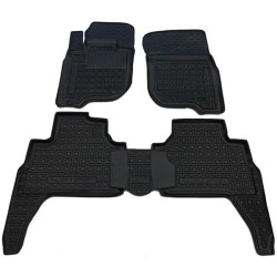 Килимки в салон Mitsubishi Pajero Sport 2016- гумові, чорні (AVTO-Gumm)