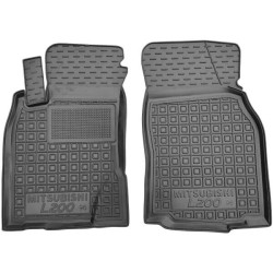 Килимки передні Mitsubishi L200 Double Cab 1996-2006 гумові, чорні (AVTO-Gumm)