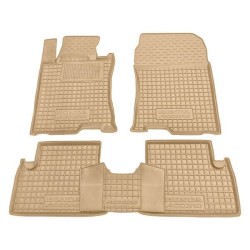 Килимки в салон Honda Accord 2013-2016 гумові, бежеві (AVTO-Gumm)