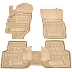 Килимки в салон Volkswagen Tiguan 2024- гумові, бежеві (AVTO-Gumm)
