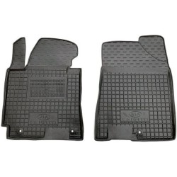 Килимки передні Kia Cerato 2013- гумові, чорні (AVTO-Gumm)