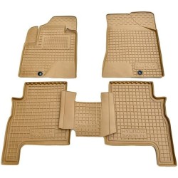 Килимки в салон Hyundai Santa Fe 2006-2010 5 місць гумові, бежеві (AVTO-Gumm)
