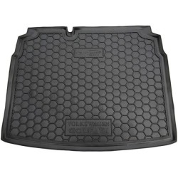 Килимок в багажник Volkswagen Golf 5 2003-/6 2009- хетчбек, з докаткою гумовий, чорний (AVTO-Gumm)
