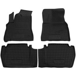 Килимки в салон Citroen Berlingo 2010-/Peugeot Partner 2010- з підлокітником гумові, чорні (AVTO-Gumm)