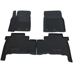 Килимки в салон Toyota Land Cruiser 200 2012- гумові, чорні (AVTO-Gumm)