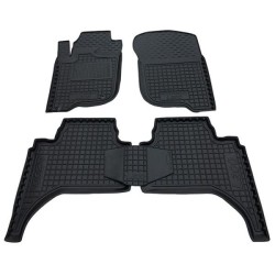 Килимки в салон Mitsubishi L200 2006-2015 коротка база гумові, чорні (AVTO-Gumm)