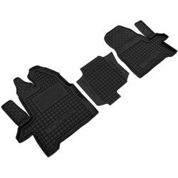 Килимки в салон Ford Custom 2012- 1+2 гумові, чорні (AVTO-Gumm)