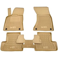 Килимки в салон Audi Q5 2008-2016 гумові, бежеві (AVTO-Gumm)