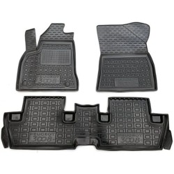 Килимки в салон Peugeot 3008 2010-2016 гумові, чорні (AVTO-Gumm)