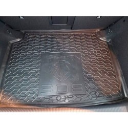 Килимок в багажник Peugeot 308 2023- хетчбек гумовий, чорний (AVTO-Gumm)