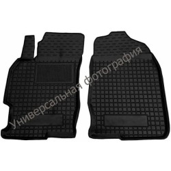 Килимки передні Kia Mohave 2009- 7 місць гумові, чорні (AVTO-Gumm)
