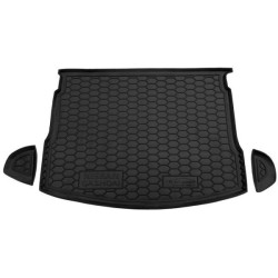Килимок в багажник Nissan Qashqai 2007-2010 з повнорозмірною запаскою гумовий, чорний (AVTO-Gumm)