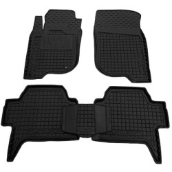 Килимки в салон Mitsubishi Pajero Sport 2 2008-2015 гумові, чорні (AVTO-Gumm)