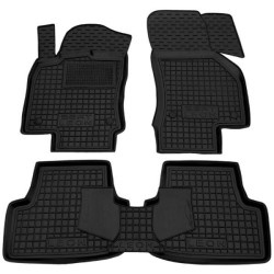 Килимки в салон Seat Leon 2013-2019 5 дверей гумові, чорні (AVTO-Gumm)