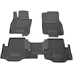 Килимки в салон Mazda CX-90 2023- 5/7 місць (2 ряди) гумові, чорні (AVTO-Gumm)