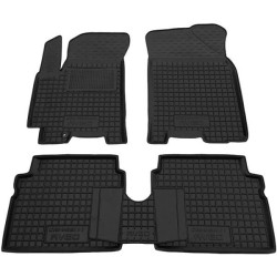 Килимки в салон Chevrolet Aveo 2006-2012 гумові, чорні (AVTO-Gumm)