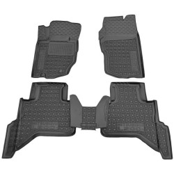Килимки в салон Mitsubishi L200 2024- Triton гумові, чорні (AVTO-Gumm)