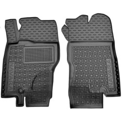Килимки передні Nissan Navara King Cab 2005- гумові, чорні (AVTO-Gumm)