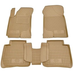 Килимки в салон Kia Cerato 2004-2009 гумові, бежеві (AVTO-Gumm)