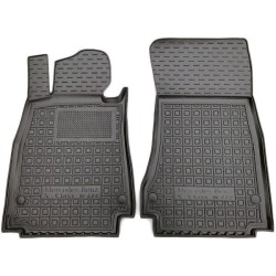 Килимки передні Mercedes S (W222) 2013- коротка база гумові, чорні (AVTO-Gumm)
