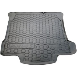Килимок в багажник Mazda 3 2009-2013 седан, з докаткою гумовий, чорний (AVTO-Gumm)