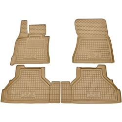 Килимки в салон BMW X5 (E70) 2007-2012 гумові, бежеві (AVTO-Gumm)